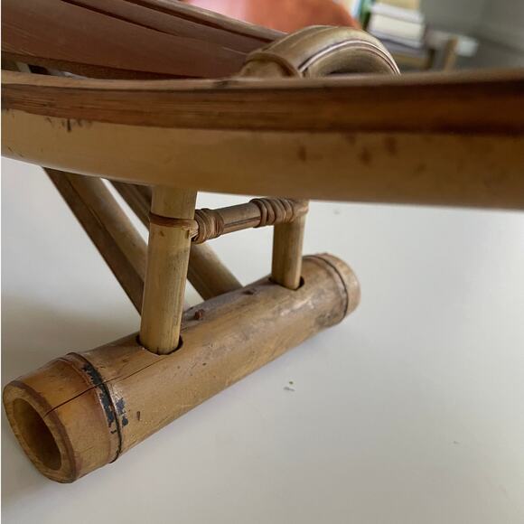 Antique Folding Bamboo Japanese or Chinese head rest (possible Takamakura?) - Picture 3 of 10